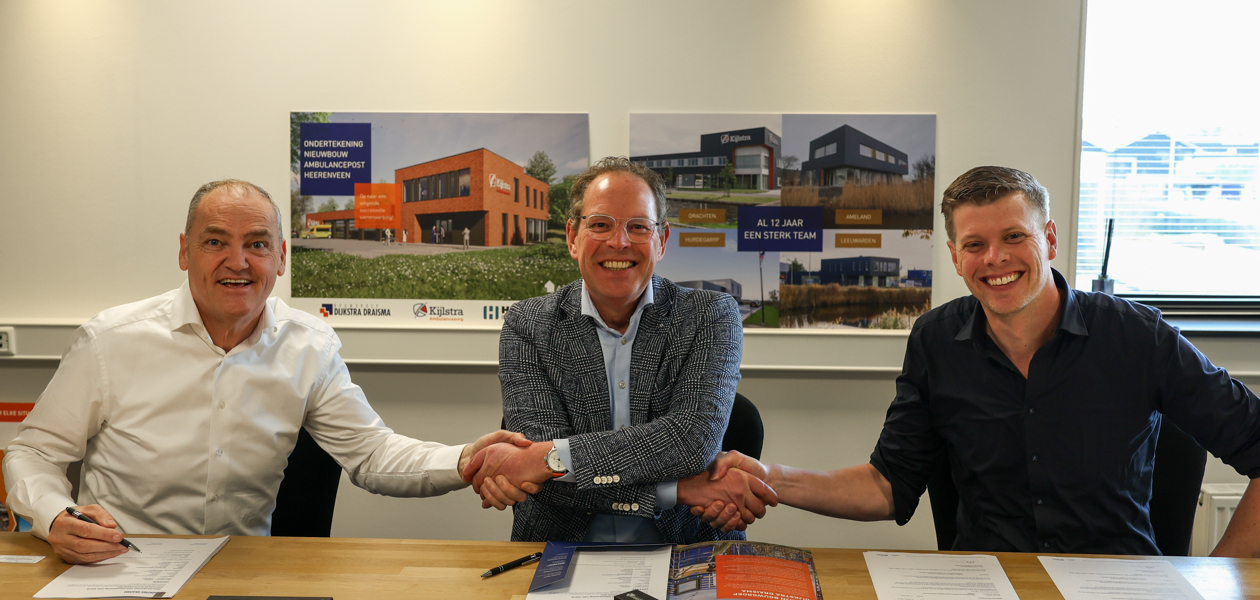 Ondertekening nieuwbouw ambulancepost Heerenveen