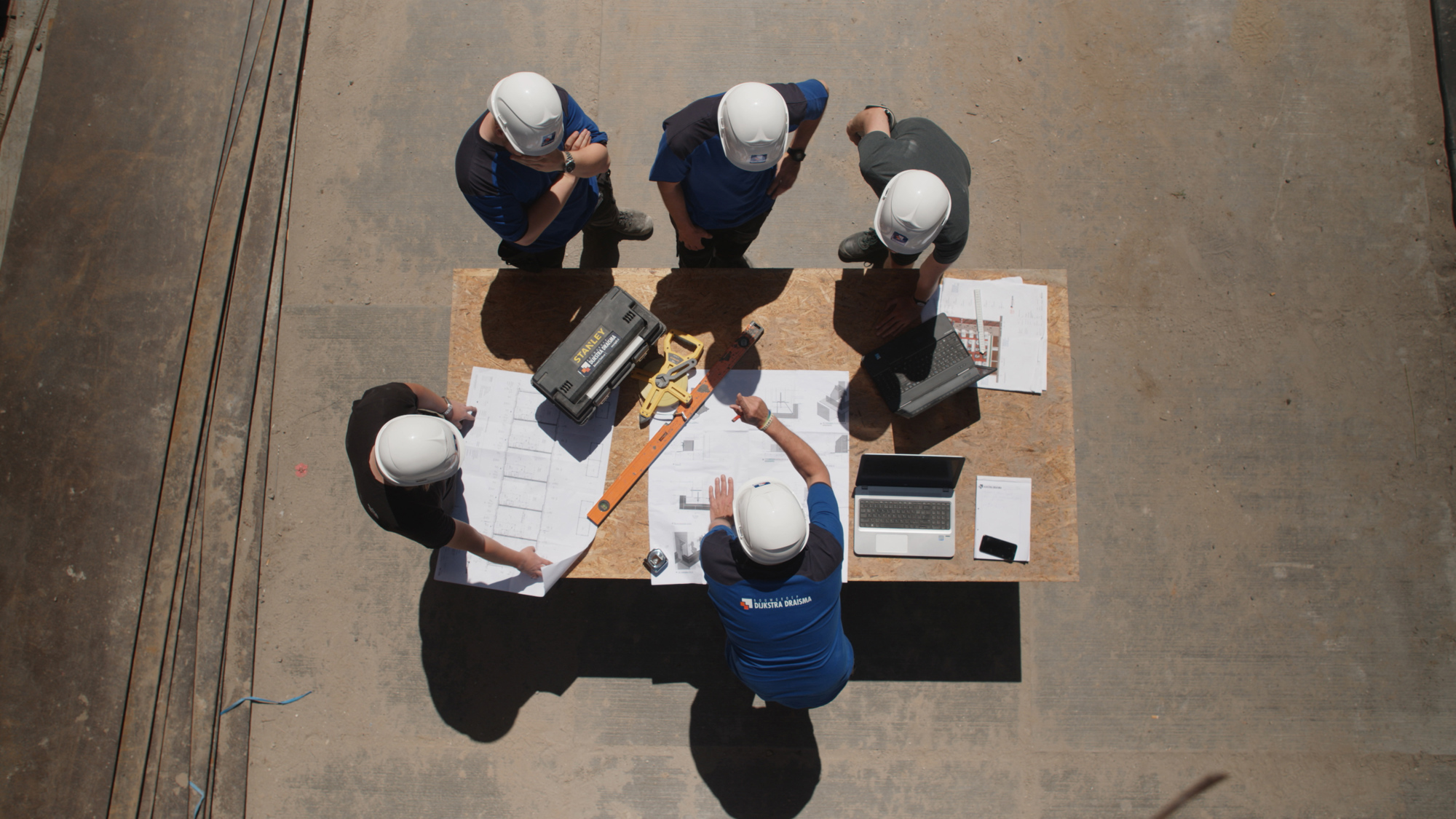 Shot Uit Bedrijfsfilm Foto Van Bovenaf