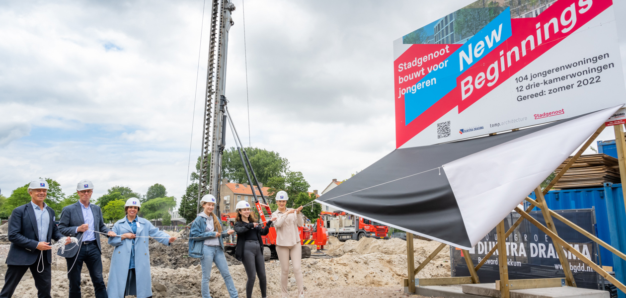 Nieuw begin voor jongeren met bouw 116 sociale huurwoningen in Amsterdam voor Stadgenoot