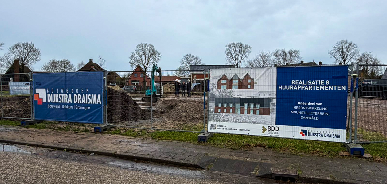 Start bouw appartementen op Mounetilleterrein in Damwâld