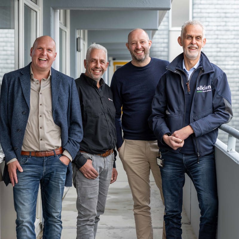 Arend, Pieter, Alex en Theun