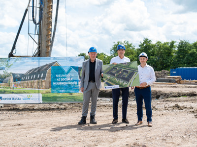 Start bouw 40 sociale huurwoningen in Vrijburgh 3, Drachten