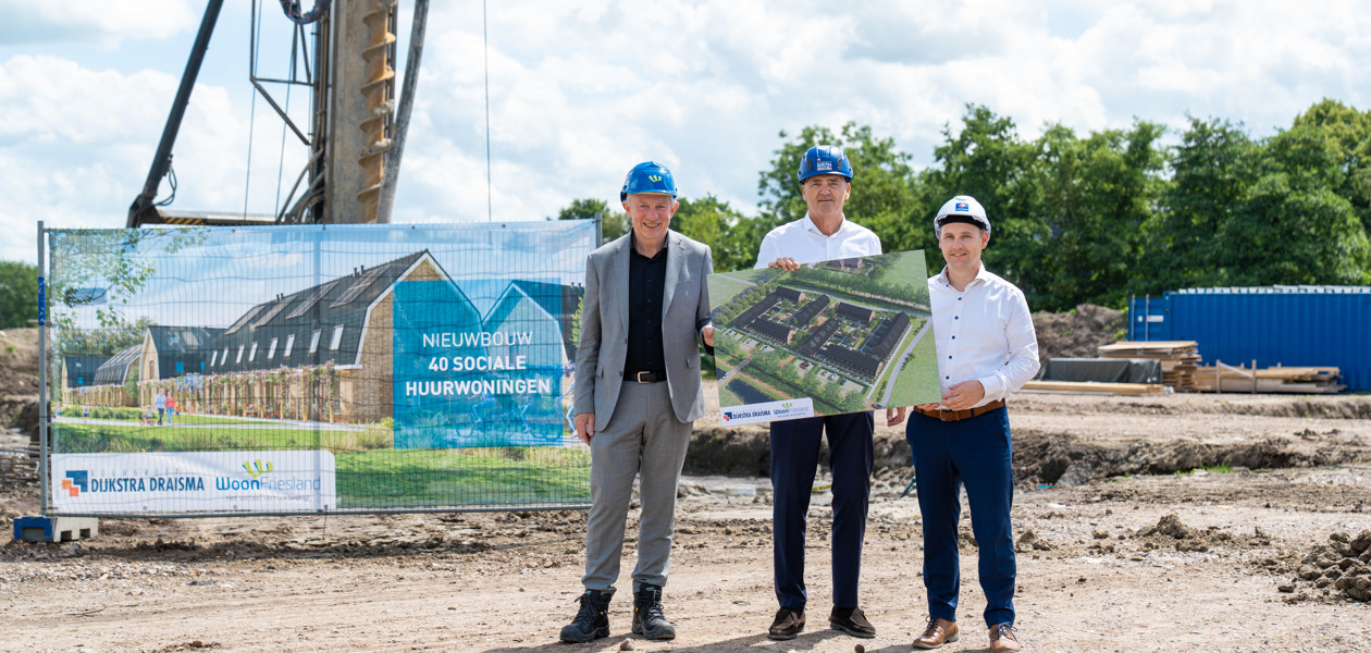 Start bouw 40 sociale huurwoningen in Vrijburgh 3, Drachten
