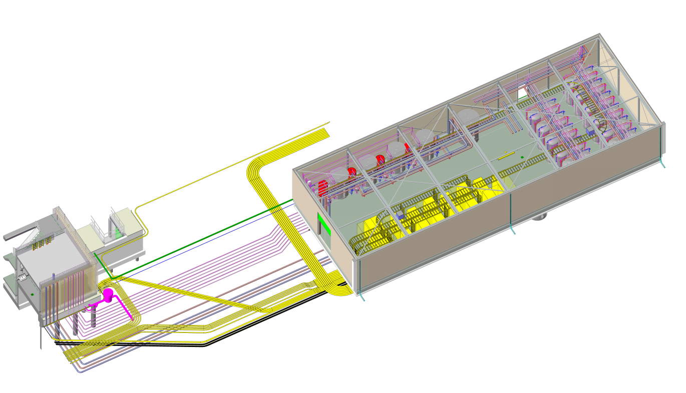 Het energiegebouw en de technische ruimte