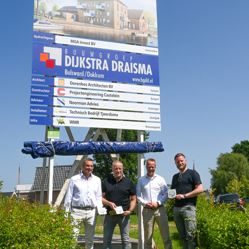 Onthulling bouwbord